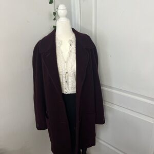 Jones New York Deep Burgundy Trench Coat